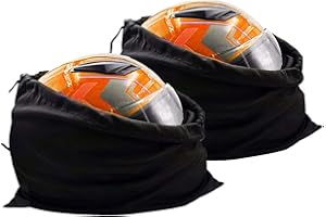KOOUMOS Motorcycle Helmet Bag Ski Bag Backpack Large Storage Carrying Bags for Sport Riding Travel Motorcycle Bicycle Made of Nylon Cloth with Drawstring Bag (M*2Pack