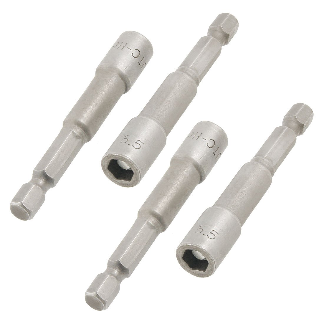 sourcing map Magnetic Nut Setters Driver/Hardware, 6.5mm Hex Socket, 65mm, 4-Piece