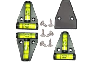 SIZIKJXGHWYI 3Pcs Magnetic T Level with Screws Mounted, Screw and Magnetism Dual-function Bubble Spirit Levels, Leveling for Trailers, Camera, Telescope, Tripods