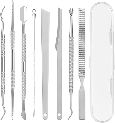 LOPHE Ingrown Toenail Tool Kit 8 Pcs Stainless Steel Pedicure Set