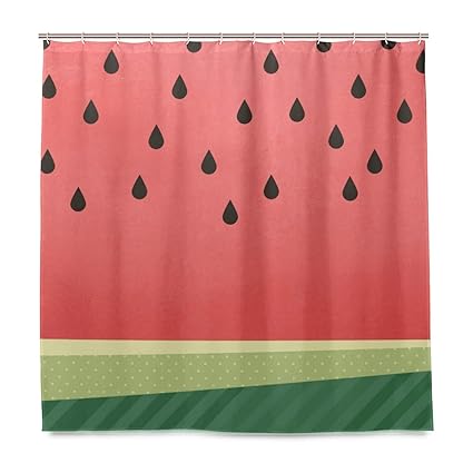 Amazon Com Water Repellant Watermelon Fruit Shower Curtain Sets