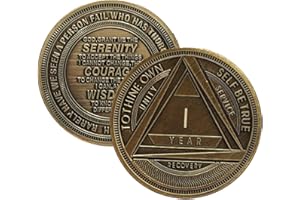 MYRECOVERYSTORE AA Coin with Roman Numeral Alcoholics Anonymous (1-60 Years) Year 38