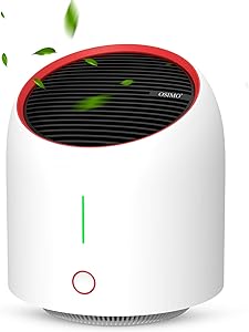 HEPA Air Purifiers for Home, OSIMO Portable Air Purifier with H13 True HEPA Air Filter for Bedroom and Office, USB Quiet Small Desktop Air Cleaner, 3 Modes for Removing Dust Pet Dander Smoke Odor-Red