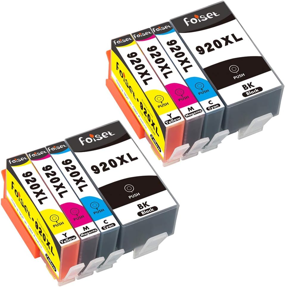Foiset Replacement for HP 920XL 920 Ink Cartridges High Capacity Compatible with HP Officejet 6000 6500A 6500 6000 7000 7500A 7500 Printers (2 Black, 2 Cyan, 2 Magenta, 2 Yellow)