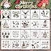 24 Pcs Christmas Stencils, 6x6 in Christmas Painting Stencil Craft for Art Drawing, Wood, Window, Glass Door, Car Body, Greeting Cards, Albums,Scrapbook, Notebook, Journal, Wall, Face Cookie Decor