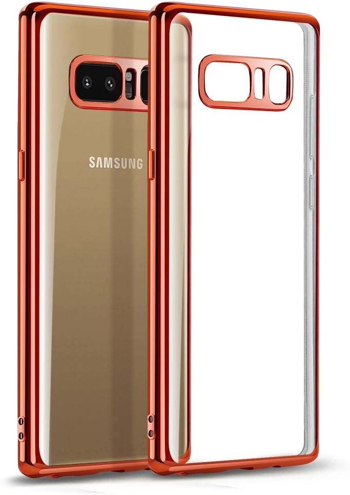 Samsung Galaxy Note 8 Case,Hallsen [Electroplating TPU] Ultra Slim Lightweight Crystal Clear Back Cover Soft TPU Case for Samsung Galaxy Note 8 - Rose Gold