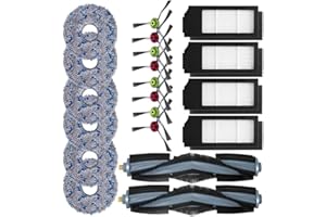 Vasiumic 20-Piece Replacement Kit for Ecovacs for Deebot X1 for T10 Turbo, Main Side Brushes Mop Pads, Compatible Robot Vacuu