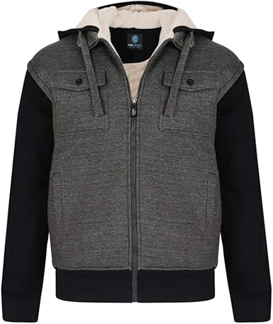 fur lined zip hoodie men's
