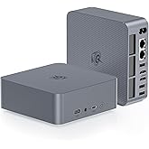 Beelink EQR5 Mini Desktop PC with AMD Ryzen 5 5650U 6C/12T, 8GB DDR4 500G NVMe M.2 SSD, Dual Display Output, Built in PSU, Wi