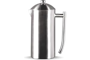 Frieling Double-Walled Stainless Steel French Press Coffee Maker - Brushed 36 oz (1 Liter) Insulated Coffee Press