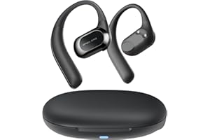 JOYWISE True Bone Conduction Headphones, AI Music Generator Earbuds Bluetooth 5.4 Open Ear Earbuds with 30 Hrs Playtime & Charging Case, IP68 Lightweight Open Ear Buds for Running, Fitness Black