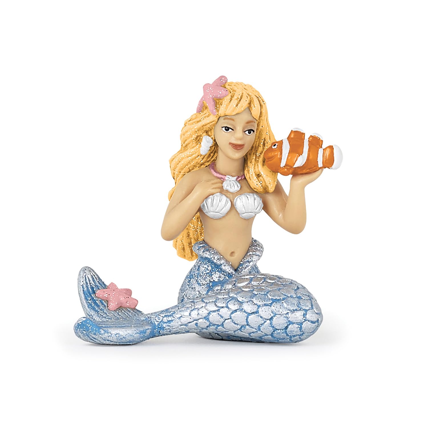 Papo ENCHANTED WORLD Figurine, Solid, 39107 Mermaid Silver, Multicolour
