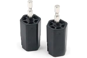 FarBoat 2Pcs Guitar String Winder Head Hex Electric Drill Tuning Peg Puller Repair Maintenance DIY Tool Accessories for Electric Acoustic Guitar Bass (Black)