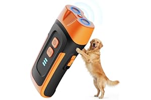 Anti Barking Device for Dogs - Handheld Dog Barking Deterrent Device - 2 Modes Bark Control Training Tool with LED Light - Re