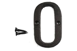 KiaoTime 3" Vintage Decorative Cast Iron Metal Alphabet Letters Wall Sign Hanging Address Name Sign Letter 'O'