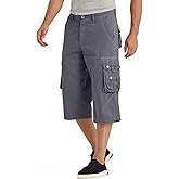 BEST SOUTH 3/4 Capri Long Cargo Shorts for Men Below Knee 18 Inches Pants Casual Hiking Work Outdoor with Pockets