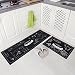 Carvapet 2 Piece Non-Slip Kitchen Mat Rubber Backing Doormat Runner Rug Set, Cozinha Design (Navy Blue 15"x47"+15"x23") primary
