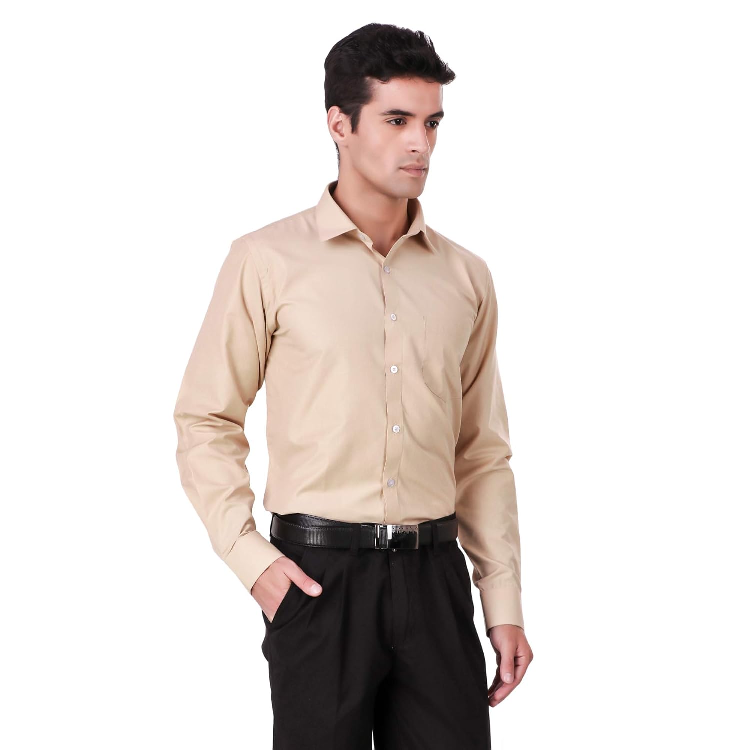 beige formal shirt
