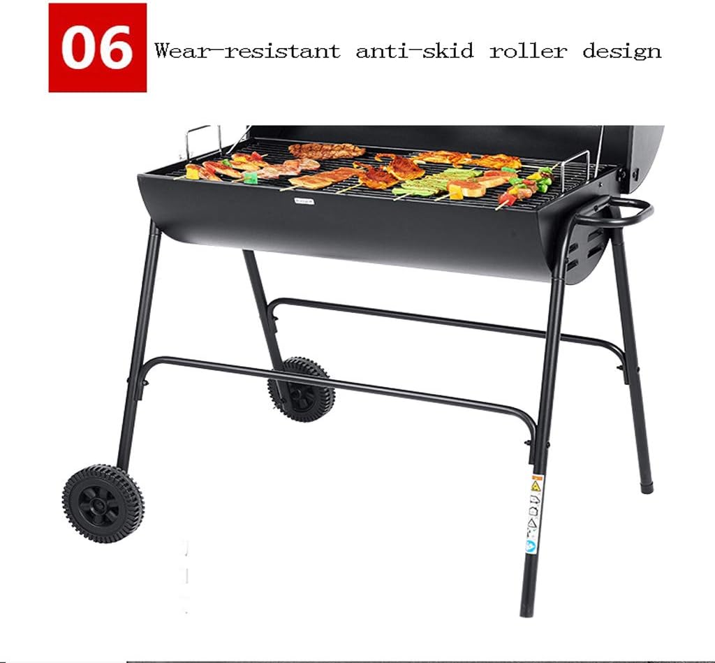 review zaizai Charcoal Outdoor Smoker BBQ Portable Garden Barbecue Grill with Premium Cover Heavy-Duty Stainless Steel Barbeque Camping Grills