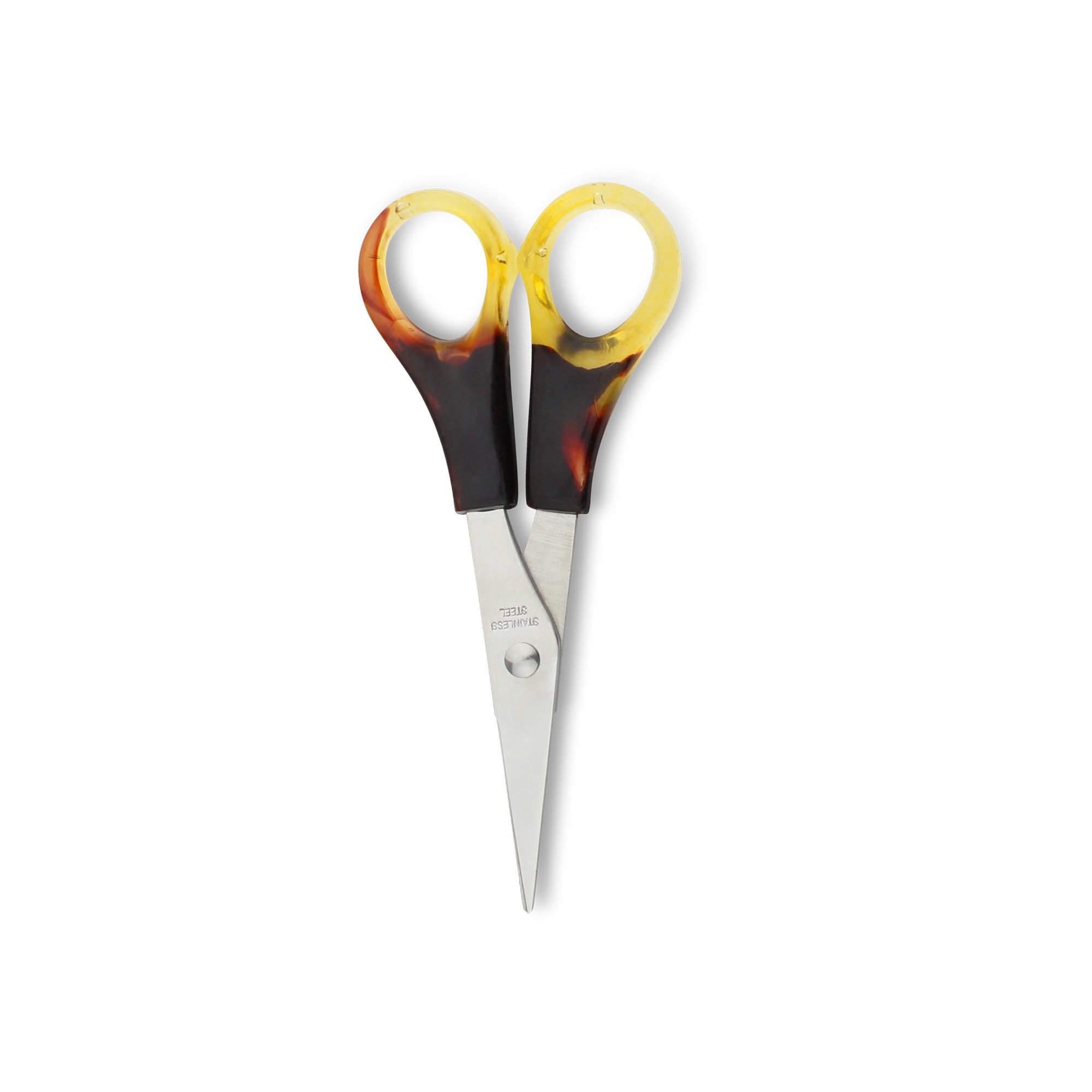 Rockingham Forge Sister Large Embroidery Scissors 4cm Stainless Steel Blade - Tortoise Shell Effect Handle – Sharp Scissors for Sewing, Craft, Fabric & Dressmaking — image 1