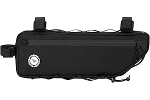 TOSUOD Bike Frame Bag 2L/3L – Waterproof 600D/Scratch-Proof, 7" Phone Fit, 4-Point & Multi-Position Anti-Sway Straps, Full-Side Zipper Quick Access, Tool-Free Install, Universal MTB/Road/Gravel/E-Bike