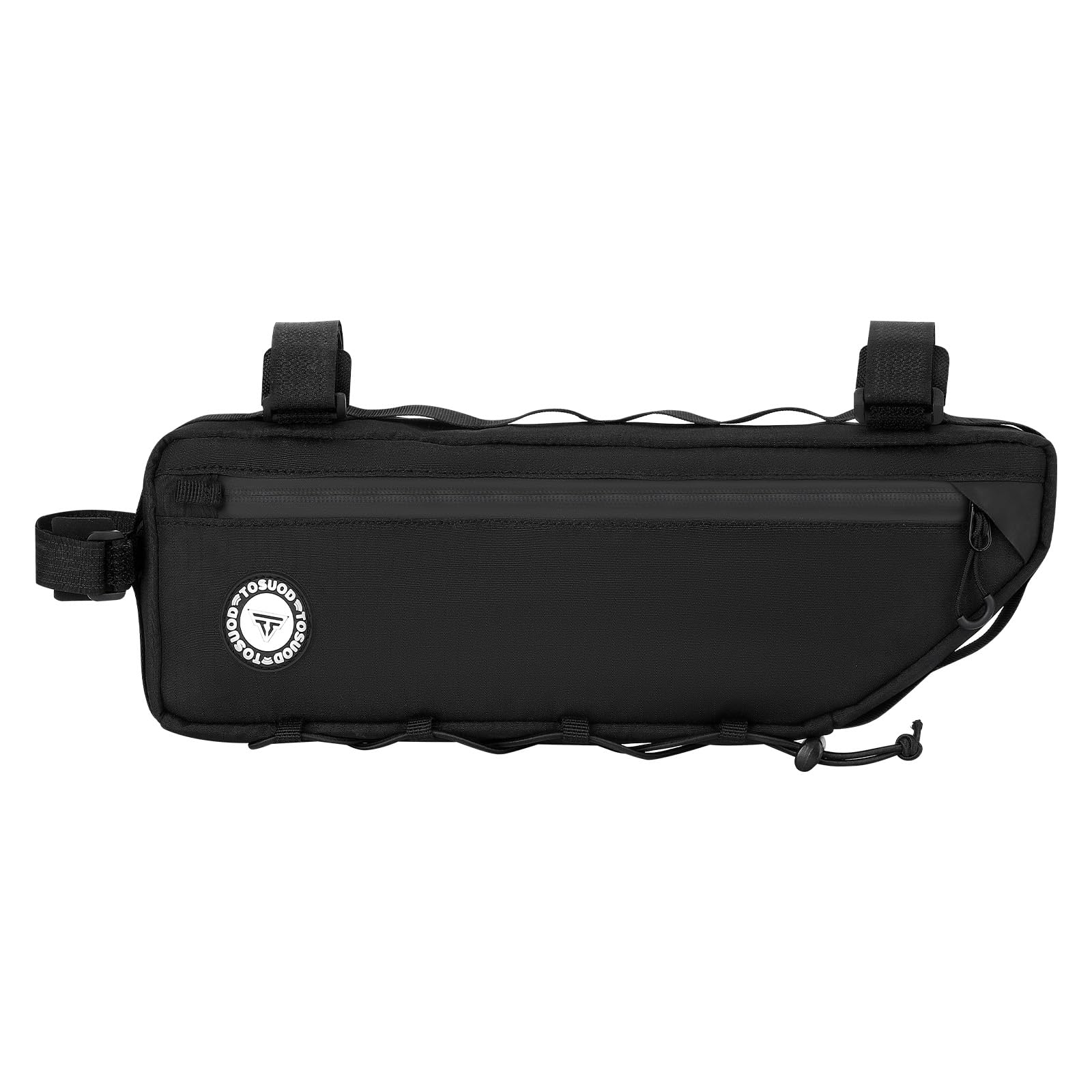 Photo 1 of TOSUOD Bike Frame Bag - 3 Multi-Position Straps Secure Mount, Full-Side Zipper Quick Access, 2L Scratchproof Storage, Universal Fit