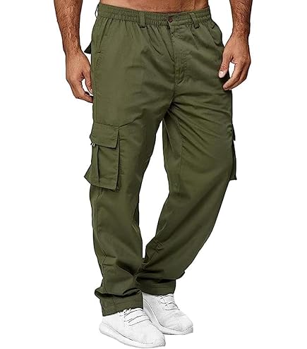 Amazon.com: Men's Cargo Joggers 4-Pocket Workout Pants for Gym