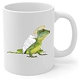 Green Basilisk Angel Wings Memorial Coffee Mug