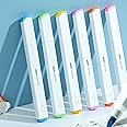 M&G 6 Pcs Aesthetic Cute Pastel Highlighters, Assorted Colors, No Bleed Bible Highlighters, Dry Quick With Soft Chisel Tip Highlighters, Easy to Hold, for Journal, School Supplies, Office, Bible