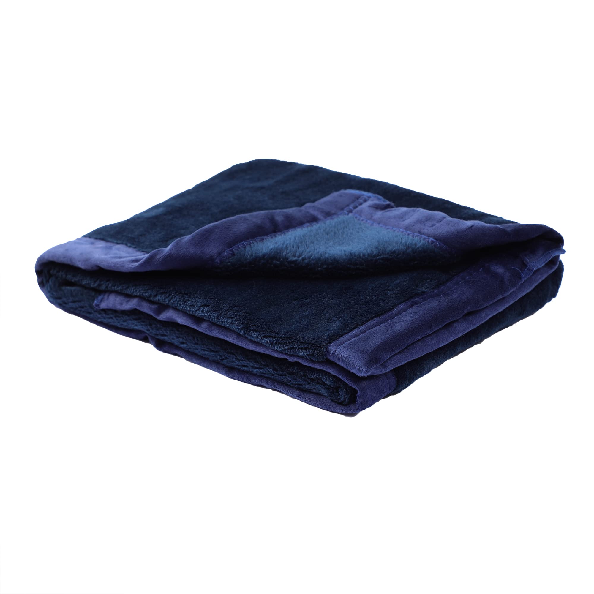 PiccoCasa Dog Blanket Washable, Fleece Puppy Blankets Soft and Warm for Pets Flannel Bed Cover Navy Blue 60cm x 80cm — image 1
