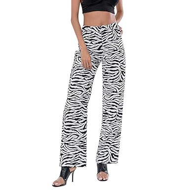 Amasells Pantalones Para Mujer Con Estampado De Cebra Con
