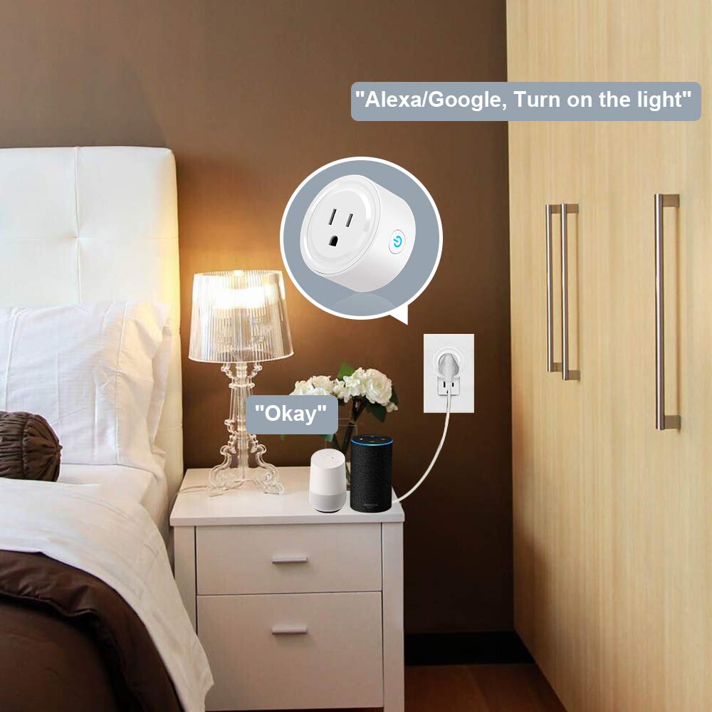 Wifi Smart Plug, Tonbux Switch Outlet Mini with Timing Function for IOS/Android, Works with Amazon Alexa & Google Home, No Hub Required, App Control Your Devices from Anywhere Anytime (2 Packs)