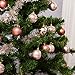 Juvale Rose Gold Christmas Tree Ornaments (2.3 in, 36 Pack)