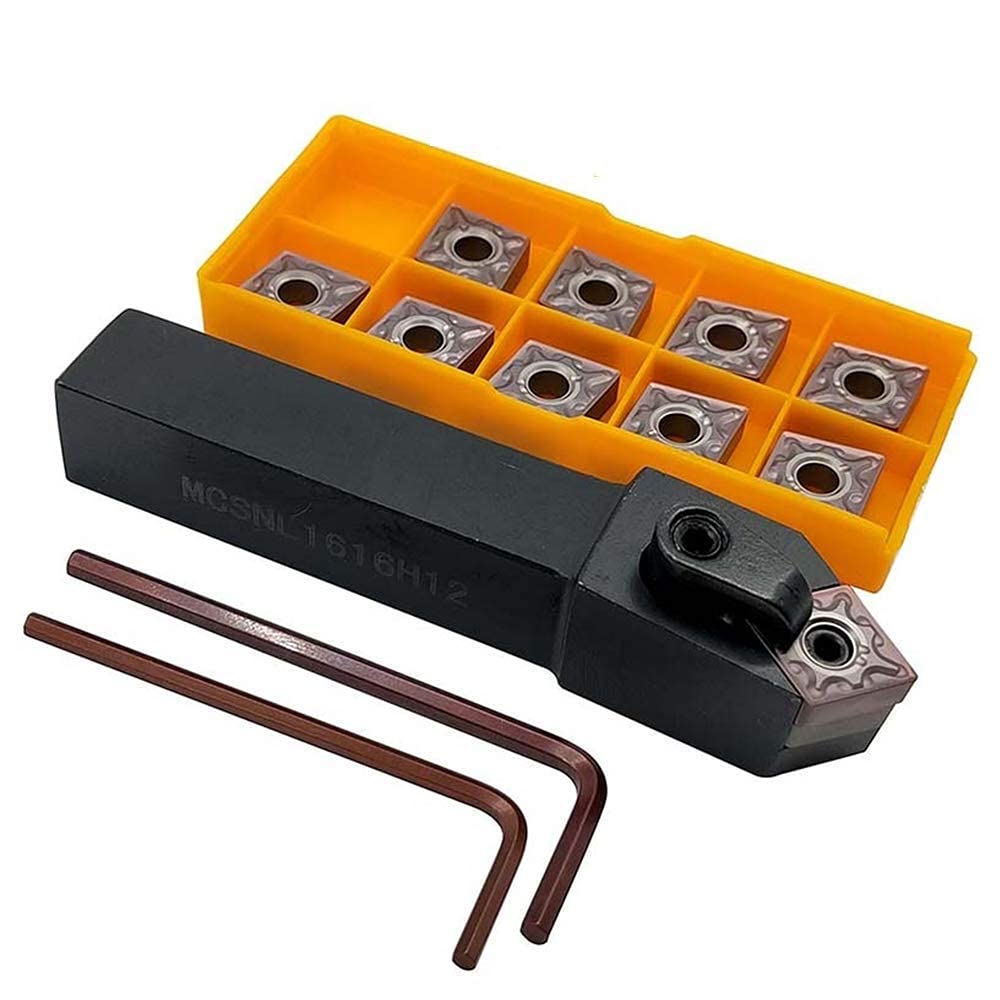 1 pcs MCSNL1616H12 Lathe Turning Tool Holder + 10pcs CNMG120408-MA Carbide Insert Turning Tips Tool……