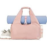 sportsnew Yoga Gym Bags for Women with Shoes Compartment & Wet Dry Storage Pockets & Adjustable Yoga Mat Holder, Patent Pending