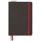 C.R. Gibson Black Leatherette Dot Grid Notebook Journal, 6'' W x 8.5'' L, 240 Pages, Bulleting Log (MJ127-20191A)