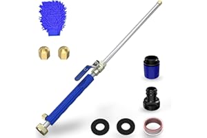 SEN-QII Jet Nozzle High Pressure Hose Nozzle - 18 inch Jet Nozzle Power Washer for Garden Hose, High Pressure Hose Nozzle with 2 Jet Different Quick Connectors, For Car, Patio, Pet