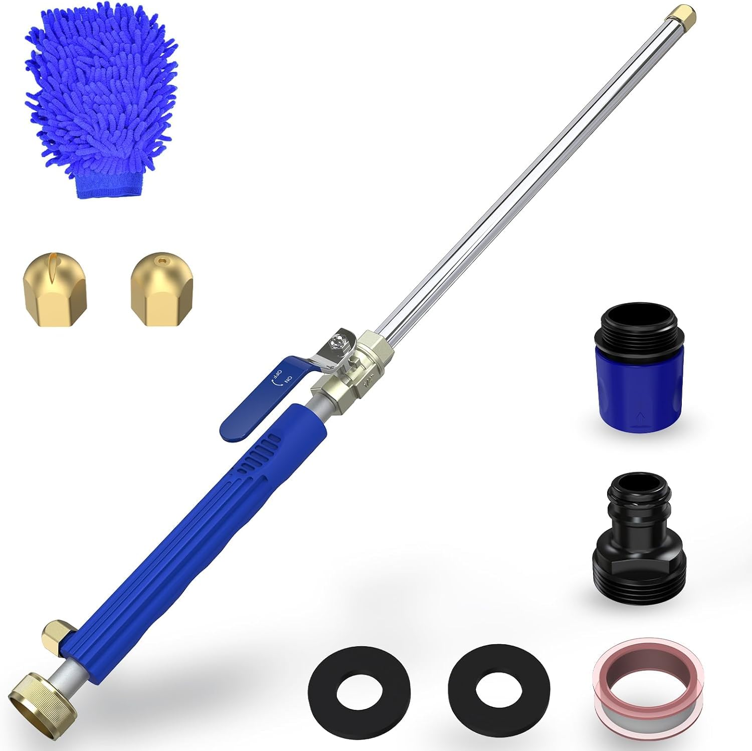 Photo 1 of SEN-QII Jet Nozzle High Pressure Hose Nozzle - 18 inch Jet Nozzle Power Washer for Garden Hose, High Pressure Hose Nozzle with 2 Jet Different Quick Connectors, For Car, Patio, Pet
