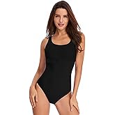 haozaikeji Women One-Piece Swimsuit Athletic Training Swimwear Tummy Control Swimming Costume Color Block Bathing Suits