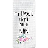 Tzhim Nan Gifts Kitchen Towels, Nans Gifts for Grandma Hand Towels, Nans Grandma Mother's Day Dish Tea Towel for Kitchen, My Favorite Call Me Nan Kitchens Bathroom Decor, 16x24inch