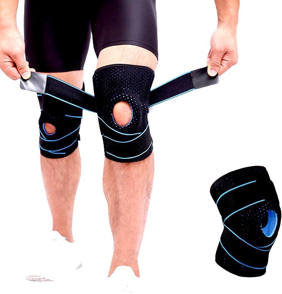 Knee brace for arthritis, ACL and meniscus tear,Open-Patella Stabiliser, Adjustable Brace,Best kneepad support for Sports Injury Rehabilitation & Protection against Reinjury, running, walking, cycling, basketball, gardening
