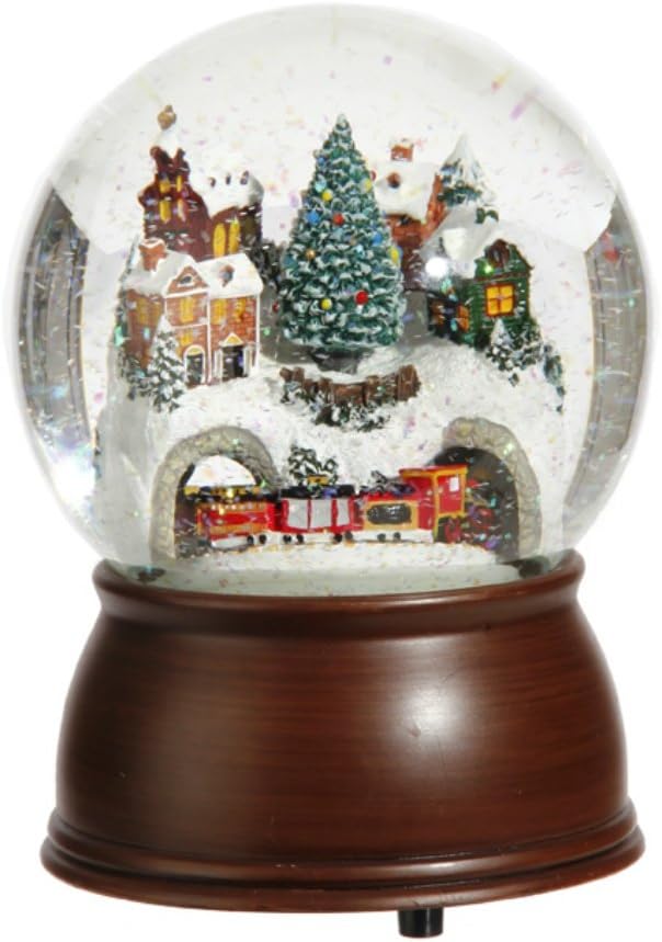 Snow Globes - Musical House & Train Water Globe by RAZ Imports, Inc