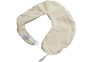 My Brest Friend Organic Cotton Deluxe Nursing Pillow Cover - Slipcovers For Baby - Adjustable Fit, Easy Care, Durable - Original Nursing Pillow Not Included, Organic Cream