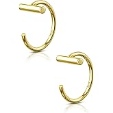 COCHARM 14K Gold Plated Huggie Hoop Earrings 925 Sterling Silver 20g Hoop Earrings Gold Minimalist Earrings for Women