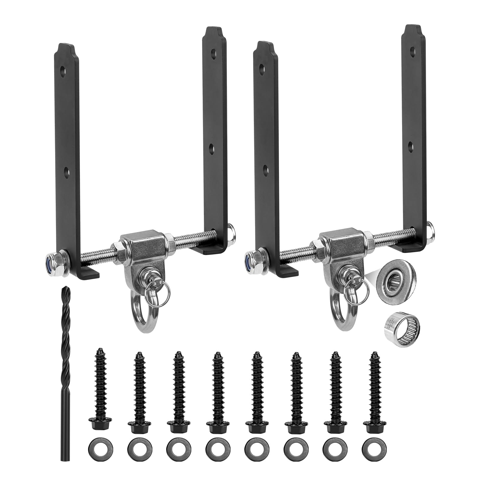 Photo 1 of Yyiwhmy 2 Heavy Duty Swing Hangers, Wooden 180° Swing Set Accessories Hammock 660LB Capacity Playground Hammock Chair Rope, Sandbag Porch, Hanging Heavy Punching Bags (2 Pack)