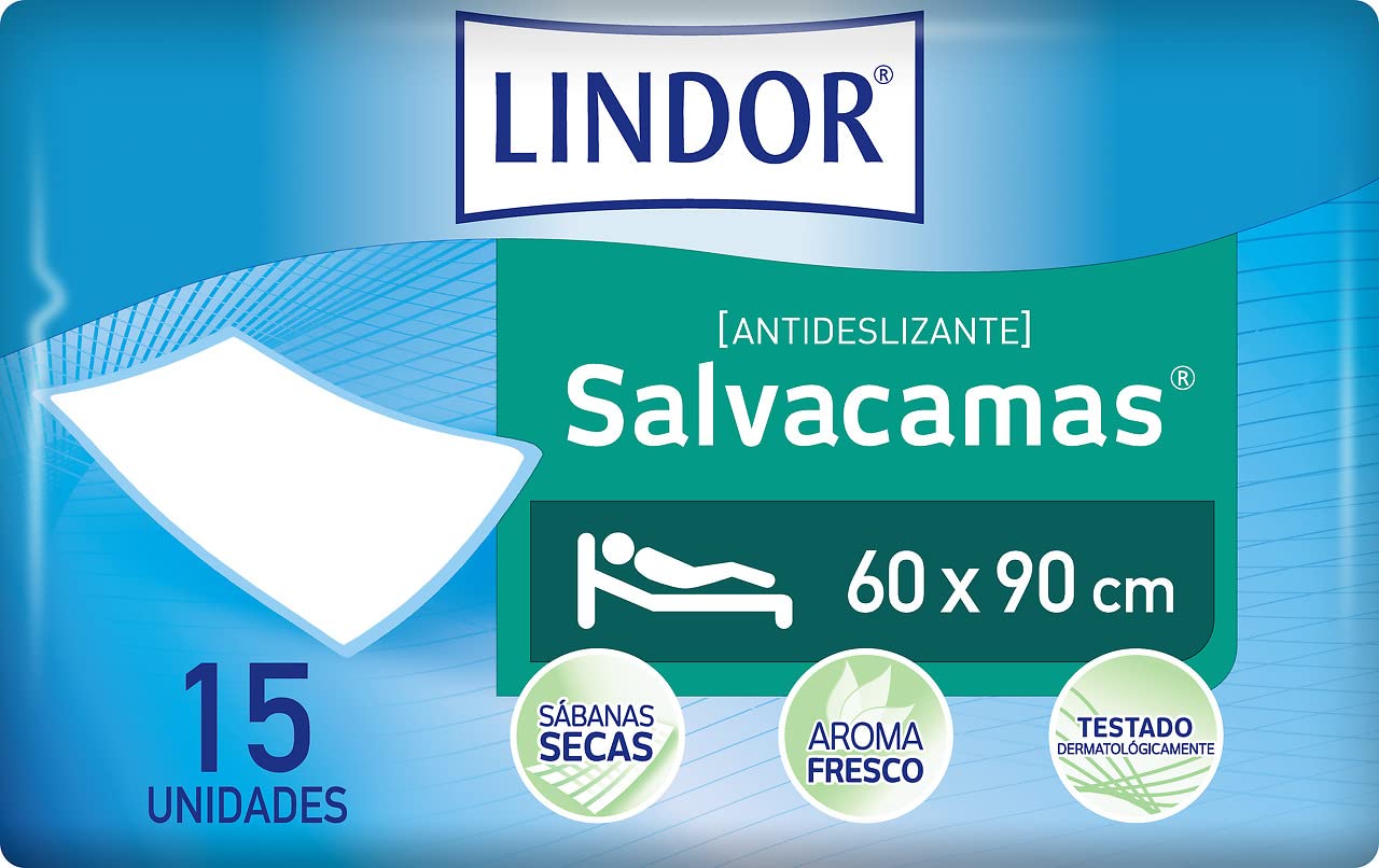Lindor Salvacamas: Soapers to Protect beds, Chairs or armchairs, 60 x 90 cm, Pack of 15 - Protector with High Absorption and Jasmine Fragrance