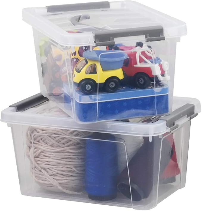 Ucake Small Plastic Clear Storage Containers with Clear