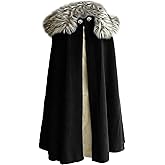 Mens Viking Cloak Fur Cape Costume Medieval Renaissance King With Fur Cloak Halloween Cosplay