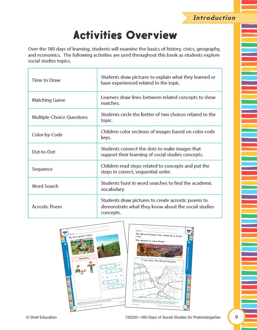 180 Days™: Social Studies for Pre-Kindergarten Practice Workbook for Classroom and Home, Cool and Fun Practice Created by Teachers (180 Days of Practice) 180 Days™: Social Studies for Pre-Kindergarten Practice Workbook for Classroom and Home, Cool and Fun Practice Created by Teachers (180 Days of Practice) Perfect Paperback
