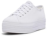 Keds Triple Up Canvas, Sneaker Womens, White, 8.5